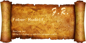 Feber Rudolf névjegykártya